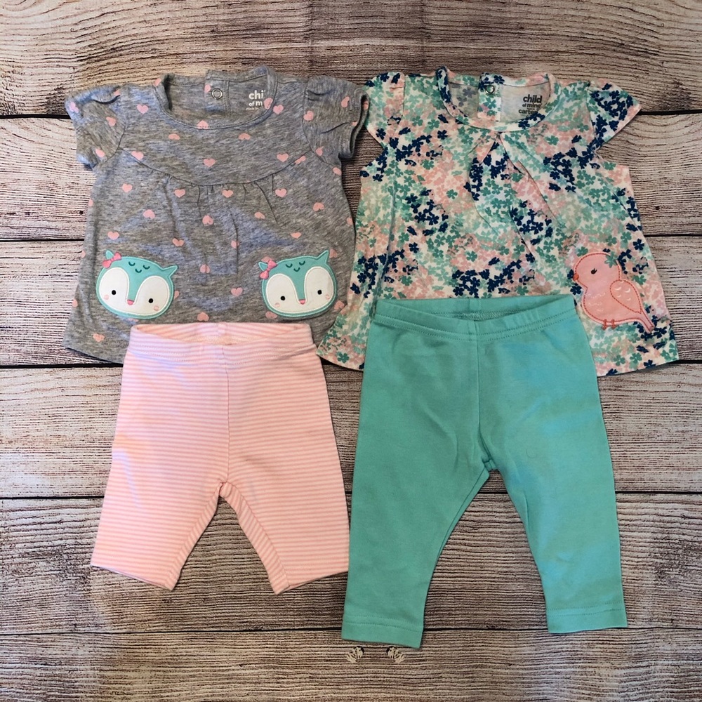 (20% OFF 4+) A57 - Carter’s infant girls 2pc sets